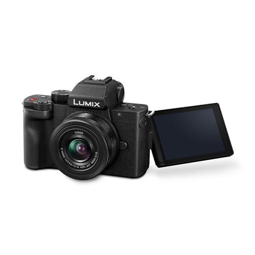 Panasonic Lumix DC-G100DKEGK Cámara Micro Cuatro Tercios Sin Espejo con Lente Lumix G Vario F3.5-5.6, 20.3MP, Vídeo 4K 30p y FHD 60, Cámara Vlogging, Monitor Ángulo Libre, USB-C, Negro
