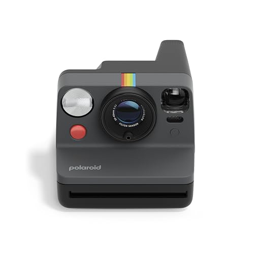 Polaroid - Now Gen 3 - Cámara instantánea - Paquete de cámara + película en Color (16 Fotos) Negro (6560)