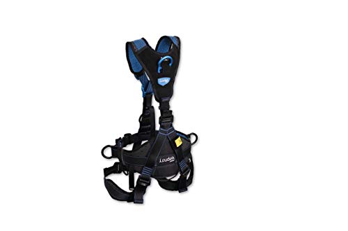 Irudek WIND BLUE 3 L-XXL – Arnés anticaídas con anclaje ventral de aluminio, cinturón IRUPAD Holetech, hebillas automáticas K-EASY, sistema ANTISLIP, portaganchos y chip NFC Ready