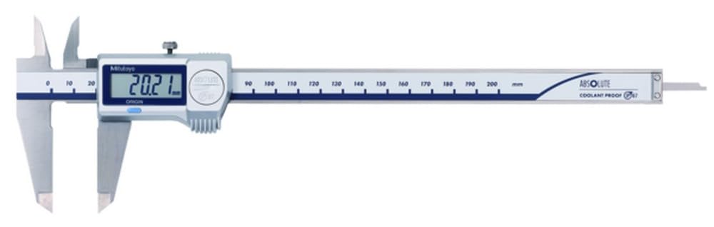 Mitutoyo – Calibre digital (salida de datos O. O. accionamiento rollo IP67 0 – 200 mm, 1 pieza, 500 – 707 – 20