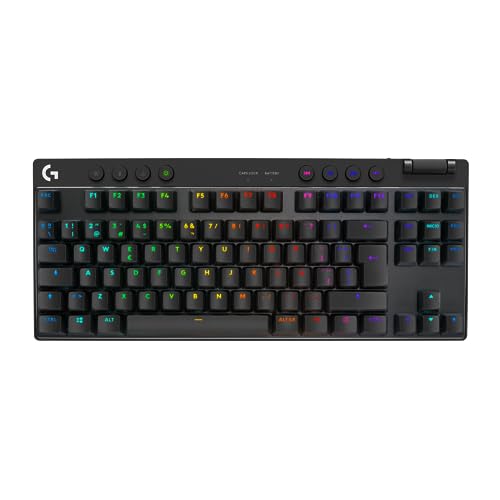 Logitech G PRO X TKL LIGHTSPEED, teclado inalámbrico para gaming, portable + PRO X 2 LIGHTSPEED Auriculares Gaming Inalámbricos, Micrófono, PC,PS4,PS5,Nintendo Switch, Disposición QWERTY Español,Negro