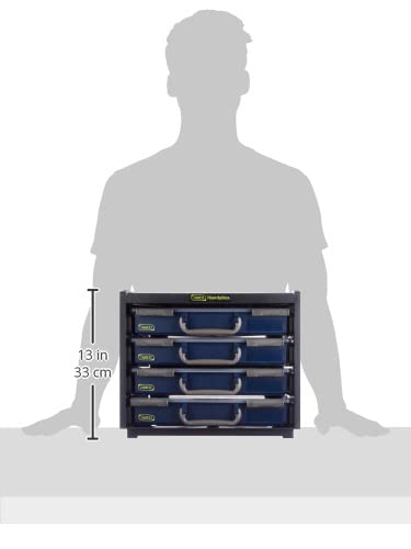 MM Spezial - Organizador de herramientas con 4 compartimentos, color azul