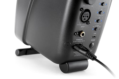 IK Multimedia iLoud Micro Monitor Pro - Par - Monitores de estudio compactos, de 2 vías, biamplificados, altamente portátiles y controlados digitalmente. Incluye micrófono ARC. Color negro.