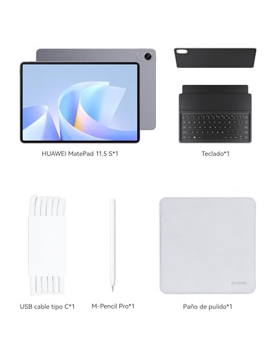 HUAWEI MatePad 11.5 S 2026 Tablet 2.8 K 144Hz Pantalla PaperMatte Ultranítida, 12+256GB, 8800 mAh 40W SuperCharge, WiFi 6+ Bluetooth, Teclado Extraíble Versión Español, M-Pencil Pro, Garantía 42 meses