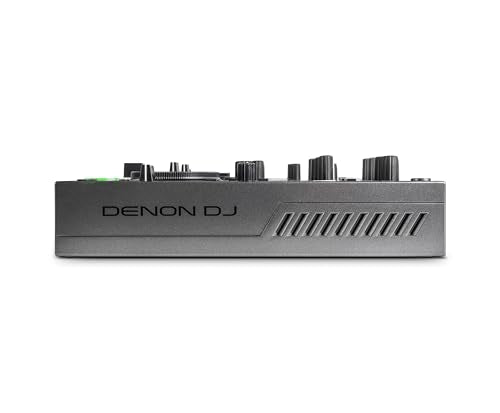 Denon DJ PRIME GO+ Controlador DJ portátil y mezclador con separación de stems, 2 decks, streaming por wifi, Bluetooth, control de luces y pantalla 7"