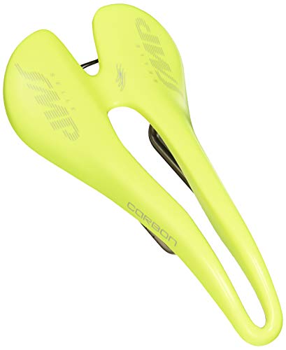 SMP Sillín de Bicicleta 4bike Carbon Ningún Genero, Amarillo Flúor, XS, S, M