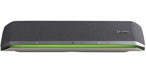 Poly – Altavoz manos libres inteligente Poly Sync 60 para salas de conferencias - Se conecta a PC/Mac mediante un cable combinado USB-A/USB-C y a teléfonos inteligentes a través de Bluetooth