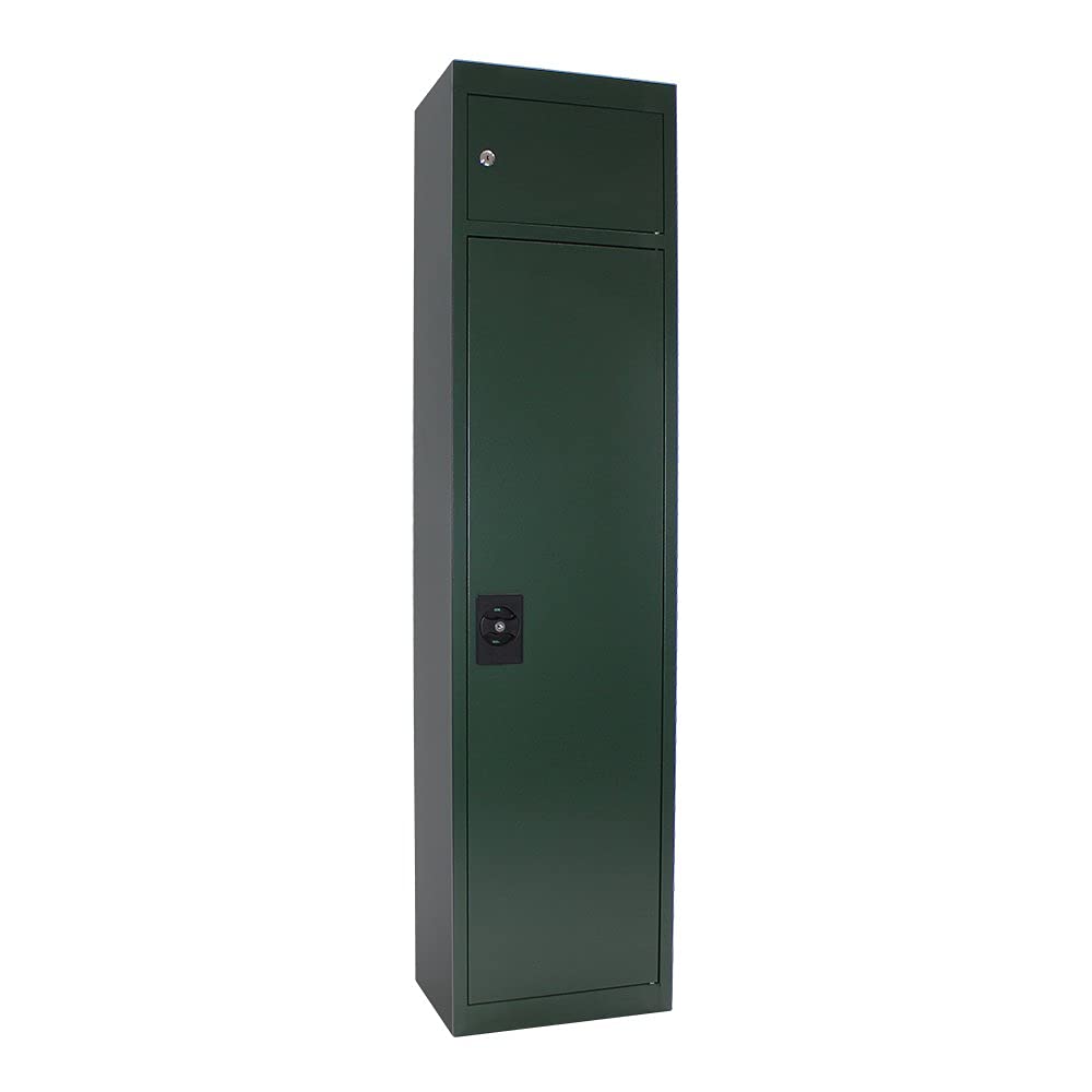 Armero HDW-5C de HomeDesign, Cerradura de cilindro, Fabricado en de chapa de acero, 2 llaves Compartimento que se puede cerrar por separado, Espacio para 5 armas largas, Soporte para arma