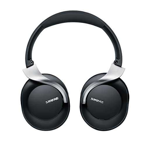 Shure AONIC 40 sobre la Oreja inalámbrica Bluetooth Ruido Auriculares cancelando con micrófono, duración de la batería de 25 Horas, iPhone y Android - Negro
