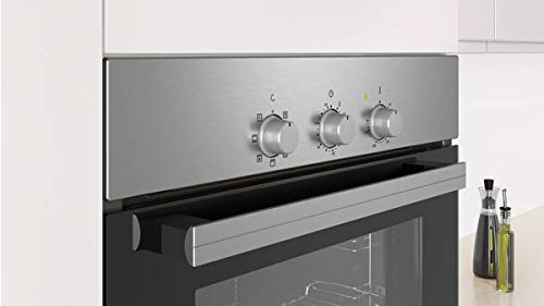 Balay - Horno Multifunción, 60 cm, Serie Acero, Puerta Abatible, Aire caliente 3D Profesional, 3HB2010X0