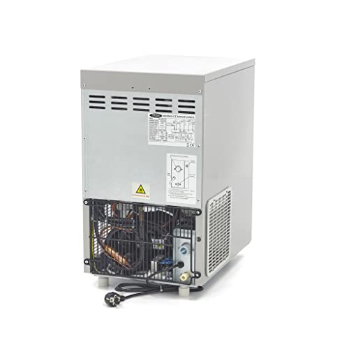 Máquina de cubitos de hielo con espacio de almacenamiento de 5 KG - 24 KG de cubitos de hielo por día - Catering - Máquina de cubitos de hielo de acero inoxidable