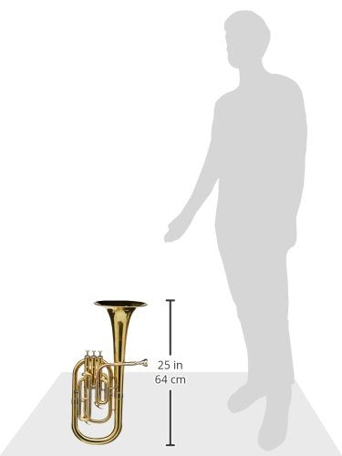 Roy Benson Trompa Alto Mib AH-301 (Instrumento de viento profesional, con tudel de latón dorado, láminas exteriores de alpaca, válvulas de acero inoxidable y estuche de forma ligera)