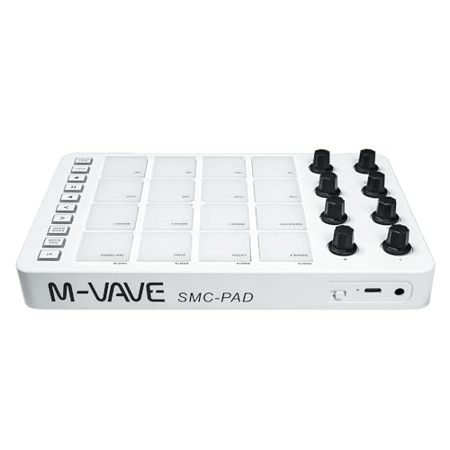 M-Vave PAD - Controlador midi con USB-C, funcionalidad inalámbrica, pads táctiles RGB