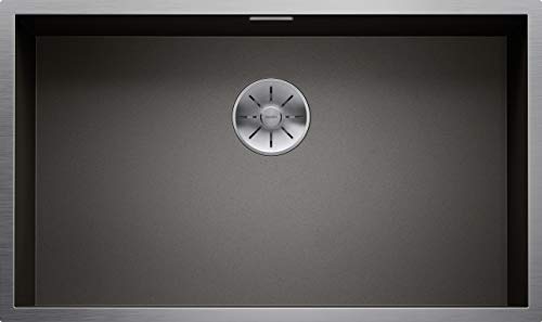 Blanco 526246 Fregadero de Cocina, Acero Inoxidable Dark, 700mm-ohne Armaturenbank