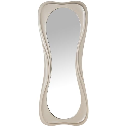 Espejo de pie con Forma de Madera DM Lacado en Blanco 70x4x175cm
