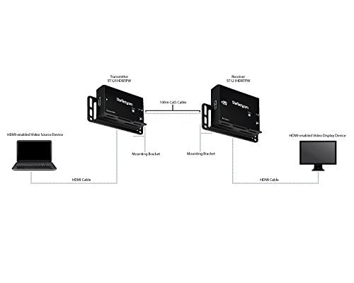 StarTech ST121HDBTPW - Extensor (HDMI, Ethernet, UTP Cat5e/Cat6, 100 m)