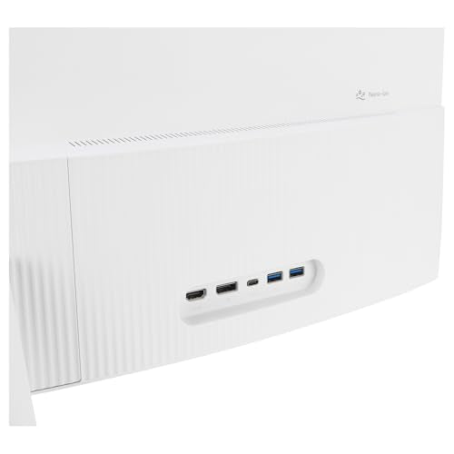 ASUS VU34WCIP-W Monitor Eye-Care WQHD de 34 Pulgadas, 3440x1440, curvatura 1500R, sin Marco, 100 Hz, ionizador de Aire, SmoothMotion, Eye Care Plus, USB-C PD 65 W, Altavoces, sostenibilidad óptima