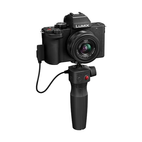 Panasonic Lumix DC-G100DVEGK Cámara Micro Cuatro Tercios sin Espejo con Lente Lumix G Vario 12-32mm F3.5-5.6 y Trípode DMW-SHGR2, 20.3MP, Vídeo 4K 30p/FHD 60, Cámara Vlogging, Carga con USB-C, Negro