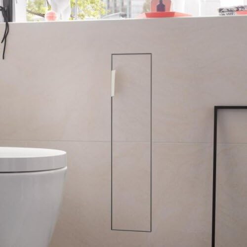 Emco asis Plus-Módulo de Inodoro Empotrado, 658 mm, Tope de Puerta Derecha, Aluminio, Papel Lateral