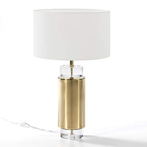 LAMPARA SOBREMESA 14X53 ACRILICO/METAL DORADO SIN PANTALLA