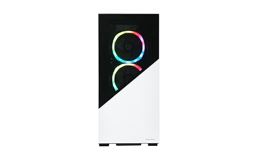 Enermax EnermaxK8 ARGB Midi Tower - Caja de PC para Gaming (1050 W, 1050 W), Color Blanco y Negro