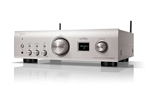DENON Amplificador de Rosso Completo con Streaming de música a través de HEOS Built-in, Plata