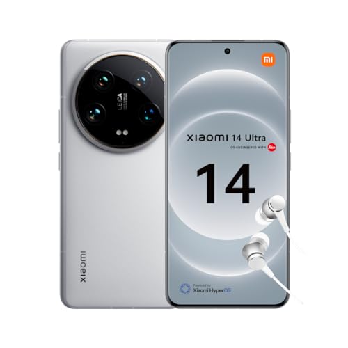 Xiaomi 14 Ultra – Smartphone de 16+512 GB, Lentes Leica Summilux, Snapdragon 8 Gen 3, Pantalla AMOLED 6.73'' 120Hz, HyperCharge 90W, Blanco (Versión ES)