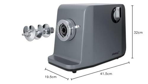 Picadora de carne eléctrica Steba con tornillo sin fin y engranaje de metal, así como carcasa de metal, accesorio para rellenar salchichas en 3 tamaños y accesorio para kebab. MG 3000 PRO.