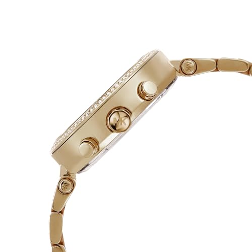 Michael Kors - Reloj Parker cronógrafo de Cuarzo con Correa de Acero Inoxidable en Tono Dorado para Mujer MK5354