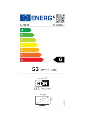 SAMSUNG TV The Frame 4K 2024 43LS03D Smart TV de 43" con Galería de Arte con Display Mate, Marcos Intercambiables, 100% Volumen de Color con Quantum Dot y One Connect y Cable Casi Invisible