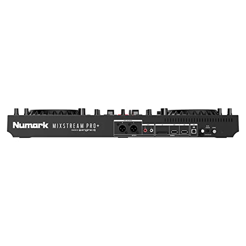 Numark Mixstream Pro+ Controlador DJ, separación de stems, 2 decks, streaming por wifi, mezclador, pantalla táctil 7" y altavoces; Serato y Virtual DJ