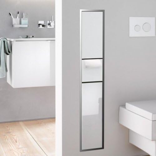 Emco Asis-Módulo de Inodoro (150), Color Cromado, Metal, Cromo, Blanco, 964 mm