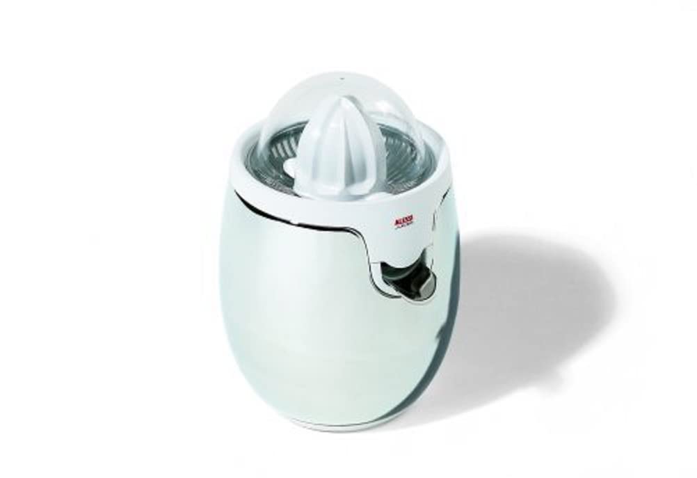 Alessi | SG63 W Exprimidor Eléctrico de Design en Acero y Resina Termoplástica, Blanco