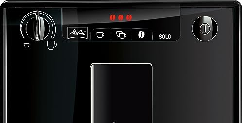 Melitta Solo E950 - Cafetera superautomática compacta con modo doble taza para expreso, máquina de café con sistema de extracción de aroma, boquilla regulable y limpieza automática, 1,2 L, negro