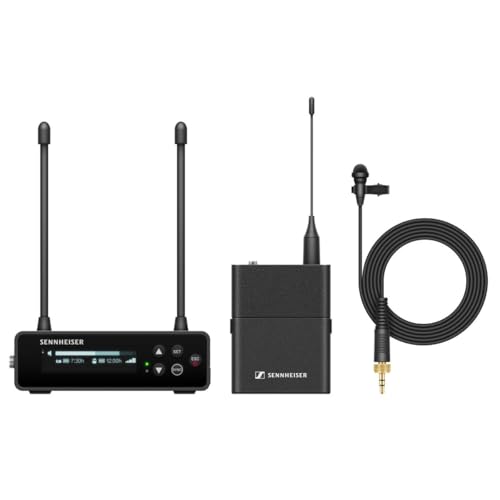 Sennheiser EW-DP ME2 Set (Q1-6) Sistema de micrófono inalámbrico Lavalier UHF Digital portátil omnidireccional ME2 - Negro (700010)