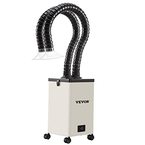 VEVOR Extractor de Humos de Soldadura 150W Absorbedor Humo Soldadura 3 Etapas 4500 RPM Filtro de Humos para Estación de Soldadura 11 x 11 x 16,9 Pulgadas Ventilador de Extracción de Soldadura