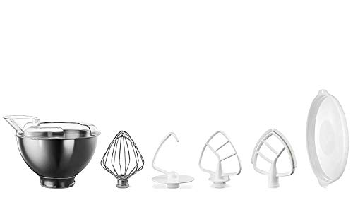 Electrolux Asistente de cocina modelo EKM5570, aparato de cocina con gancho amasador, protección contra salpicaduras, batidor de globos, tapa de fermentación, 1200 W, dos cuencos grandes de 2,9 litros
