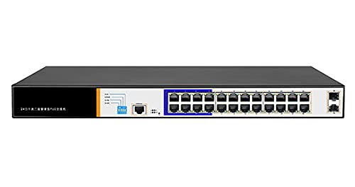 Conmutador de Red 24 Puertos Gigabiit PoE 300 W + 2 Puertos SFP y un Puerto de Consola RJ45 Layer 2
