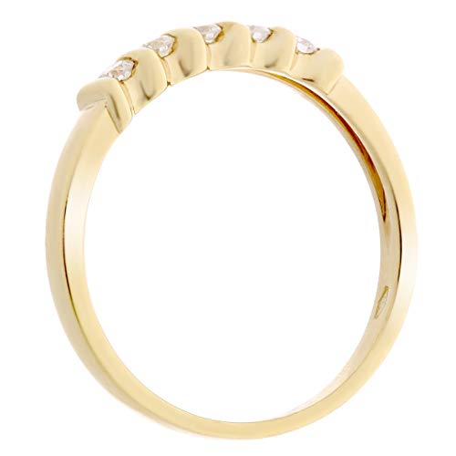 Orphelia Mujer 18 k (750) oro amarillo redondo blanco diamante