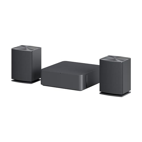 LG SQC4R - Barra de Sonido Inteligente, 220W, 2.1 Canales, Sonido Envolvente Dolby Digital con Bajos Potentes, Amplia Conectividad, HDMI, Bluetooth, USB, Entrada Óptica y App Android/iOS, color Negro