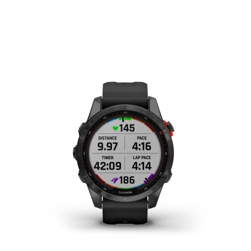 Garmin fēnix 7S Solar, Reloj GPS Multideporte con Carga Solar, Pantalla táctil, frecuencia cardíaca, mapas y música, Negro, Reacondicionado