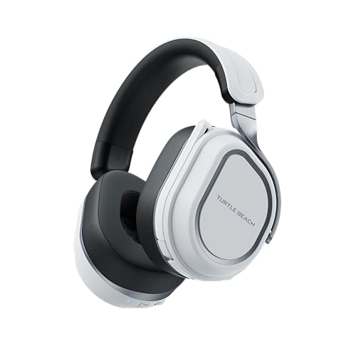 Turtle Beach Stealth 700 Blanco Playstation Auriculares de Juego Inalámbricos con 80hr Batería, Altavoces de 60 mm, Transmisores Duales y Bluetooth para PS5, PS4, PC y móviles