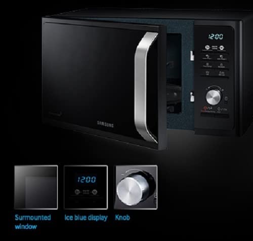 Samsung Healthy Cooking MG2AF301TCK/ET, plato dorador, QuickDefrost, microondas + Grill 800 W + 1100 W, 23 L, 49 x 27,5 x 39 cm, negro