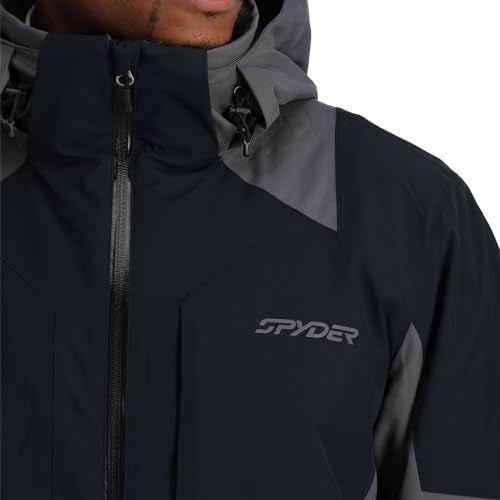 Spyder Men's Contact Jacket Ski, Black, L