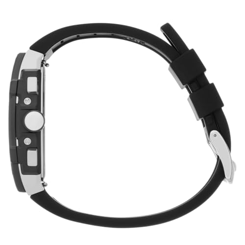 ICE-WATCH - Ice Boliday Black Silver Steel - Reloj Negro para Hombre con Correa de Silicona - 024363 Large (47mm)