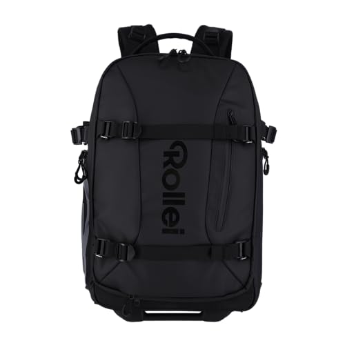 Rollei Fotoliner Ocean Pro Trolley | Mochila y Carrito 2 en 1 | Mucho Espacio de Almacenamiento para cámara y portátil | Material Reciclado sostenible | Protección antirrobo y protección contra la