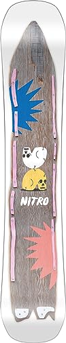 Nitro Tabla de Snowboard para Hombre Cheap TRILLS X WIGGLESTICK Wide ´24, Tabla de freestyleboard, Twin, Flat-out Rocker, Urban, Wide, para pies Grandes