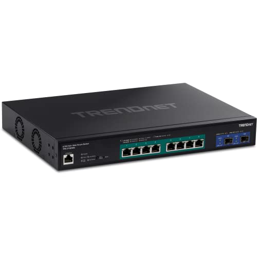 TRENDNET - ACCESSORIES Interruptor PoE+ Inteligente Web DE 10 Puertos 2.5G con Ranuras SFP+ de 10G