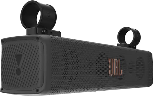 JBL Altavoz RallyBar S de 21" - Barra de Sonido Bluetooth Exterior para Vehículos y Barco Marino con 8 Altavoces Potente Resistentes al Agua, Amplificador de 150 W rms y Subwoofer Integrado