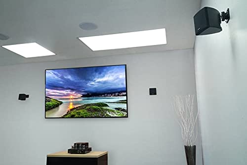 Rockville Cube - Par de Altavoces giratorios para Montaje en Pared (8,9 cm), Color Negro